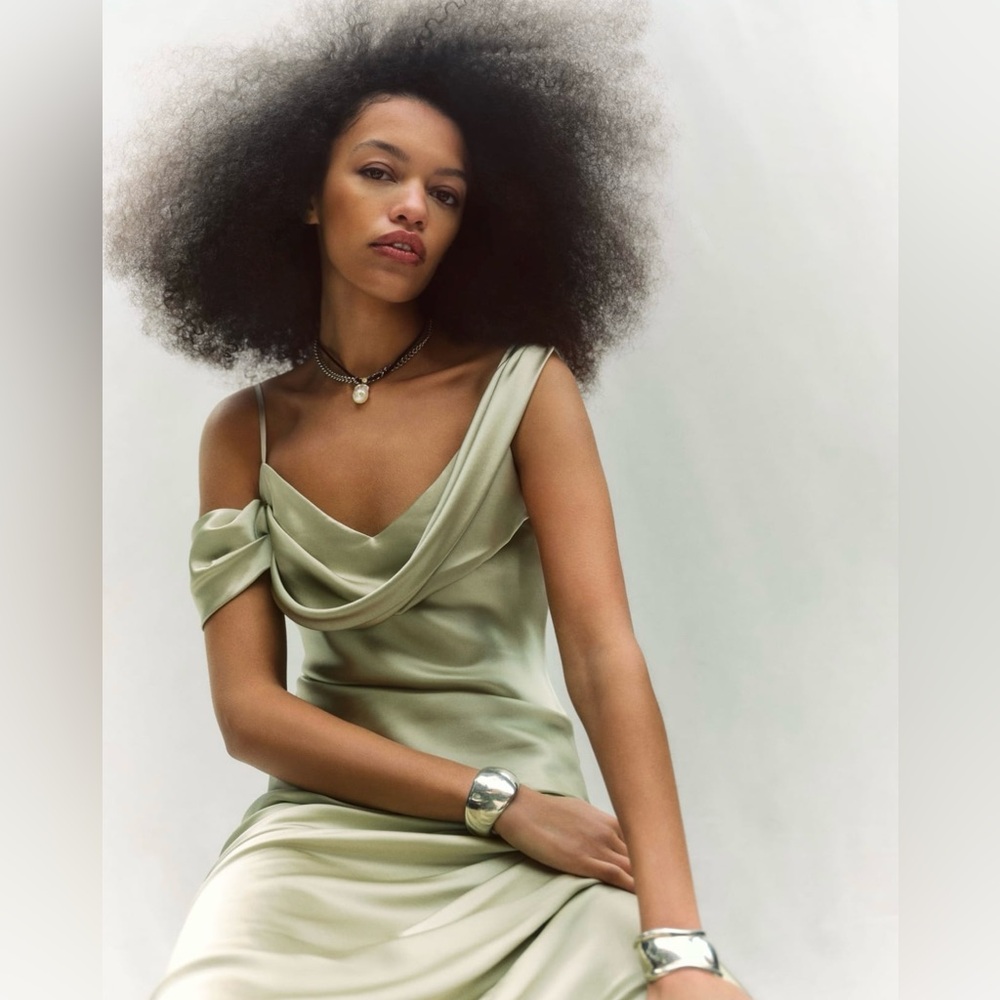 Petites Ronda Silk Dress
Color: Dried Herbs
Size: 6P